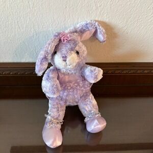 Walmart Easter Bunny Ballerina Tutu Soft Plush Purple Toy